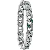 Holzkern Herrenarmband Edelstahl Bodyguards Türkis/Silberfarben