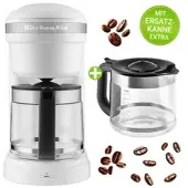 KitchenAid 5KCM1208 Weiß Classic mit Ersatz-Kanne 1,7L im Sparset