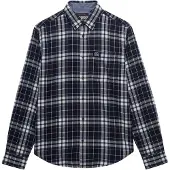 Superdry für Herren. M4011047A Lumberjack-Hemd blau (XXL), Lässig, Baumwolle, Langarm