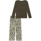 Schiesser Damen Pyjama Selected PremiumSchlafanzug, Pyjama Set, Nachtwäsche