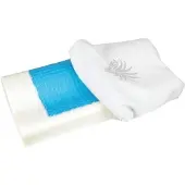 Bestgoodies Nackenstützkissen Memory Schaum Stützkissen Gel Einlage 60 x 30 x 10 cm