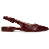 Manfield Bordeauxrote Slingbacks aus Lackleder | Größe 39