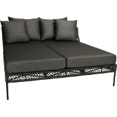 Stern Odea Doppelliege Aluminium/Outdoorstoff