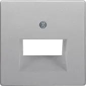Berker Zentralstück für UAE Steckdose 2fach Q.1/Q.3 alu samt, lackiert, Aluminium, Duroplast, konventionell, , Q.1/Q.3, 58,5 mm