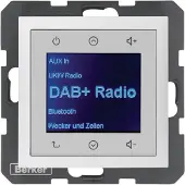 Hager Berker B.Kwadrat/B.3/B.7 B.x Radio Touch podtynkowe DAB+ Bluetooth weiß mat 30849909