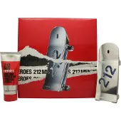 Carolina Herrera Set : 212 Heroes Eau De Toilette For Men 90 ml + 212 Heroes Shower Gel For All Skin Types 100 ml