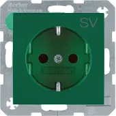 Berker 47238903, Typ F, Grün, Duroplast, IP20, 250 V, 16 A