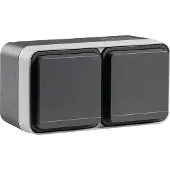 Berker 6768823515 Steckd.E-Stift 2f wg,4 Einf. AP W.1 grau
