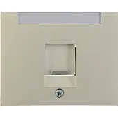 Berker Z.-Stk. mit Staubschutzschieber und Beschriftungsfeld K.5 edelstahl, lackiert, Edelstahl, Thermoplast, konventionell, , Matte, K.5