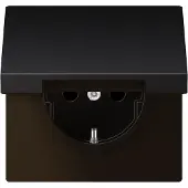 JUNG Steckdose 1f alu LS UP m.BS Klappd IP20 AL1520KIKLD