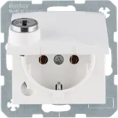Berker Steckdose SCHUKO 47638989 S.1 polarweiß glaenzend