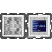 Hager Berker Q.1/Q.3/Q.7 Q.x Radio Touch podtynkowe DAB+ Bluetooth mit Lautsprecher weiß samt 30806089 HA