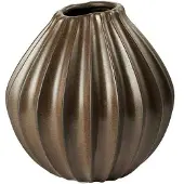 Fyrklövern - Wide Vase, Ø 25 x H 25 cm, antique brown