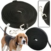 Lean Toys Leantoys Lange Trainingsleine mit Befestigungsgurtband Schwarz 5m