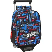 Hot Wheels Hot Rucksack Mit Rollen Schwarz Schwarz One Size