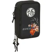 Safta Dragon Ball 12.5x19.5x5.5 Cm Triple Mäppchen Schwarz Mann Schwarz One Size