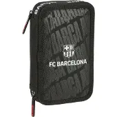 FC Barcelona F.cbarcelona 12.5x19.5x4 Cm Double Mäppchen Schwarz Mann Schwarz One Size