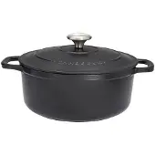 CHASSEUR PUC473201, Auflaufform, Rund, Eisenguss, 10 Person(en), Keramik, Halogen, Gas, Induktion, Schwarz