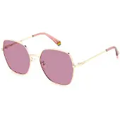 Polaroid Rund Damen Gold Rosa Rosa Polarisiert PLD 6178/G/S