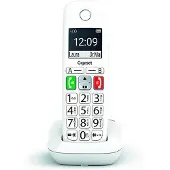 Gigaset E290, Analoges/DECT-Telefon, Kabelloses Mobilteil, Freisprecheinrichtung, 150 Eintragungen, Anrufer-Identifikation, Weiß