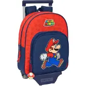 Super Mario Small Trolley Reisekoffer 10L Trick, Dunkelblau/Rot