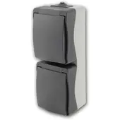 Chilitec NUQUI Feuchtraum 2-Fach Steckdose Vertikal IP54