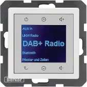 Berker Q.1/Q.3/Q.7 Q.x Radio Touch podtynkowe DAB+ Bluetooth weiß samt 30846089