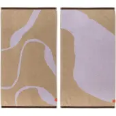 Mette Ditmer - Nova Arte Gästehandtuch, 40 x 55 cm, sand / lila (2er-Set)