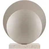 Globen Lighting Tischlampe ORBIT, creme / amber, für Wohn- / Esszimmer, Metall, Design, Tischlampe