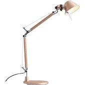Artemide Schreibtischlampe Tolomeo Micro, kupfer, für Wohn- / Esszimmer, Aluminium, Design, Tischlampe