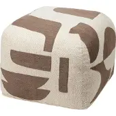 Broste Copenhagen Mundo Sitzpuff braun/beige