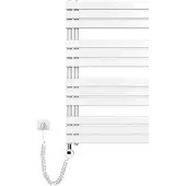Emke Elektrischer Handtuchwärmer mit Heizstab und Timer, Weiss 1041x600mm 600W