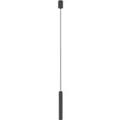 Licht-Erlebnisse Hängelampe Metall rund Ø 4 cm H: max. 130 cm Schwarz GU10 Modern
