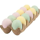 Creativ Company CC Plastikeier 8 cm Pastellfarben 12 Stück