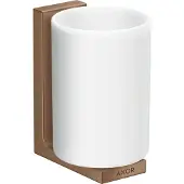 Hansgrohe AXOR Universal Rectangular Zahnputzbecher, Metall, Glas weiss, 42604