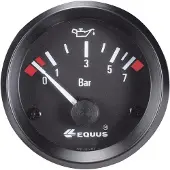 EQUUS 842095 Bil indbygningsinstrument Olietryk-visning måleområde 0 - 7 bar Standard Gul, Rød, Grøn 52 mm