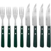 Nicolas Vahé Steak knife & fork set, NVSteak, Green