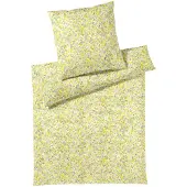 Elegante Mako-Jersey-Bettwäsche-Garnitur Mimosa Jersey Farbe Zitronengelb Größe 135x200+80x80