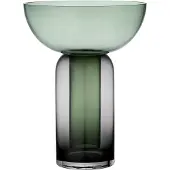 AYTM Torus Vase Ø25 Schwarz/Forest - , Torus, Grün, Glas, Design