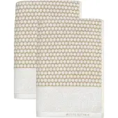 Mette Ditmer Gästehandtuch Grid Sand / Off-White (38 x 60 cm) (2er Set)