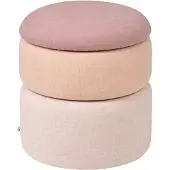 Broste Copenhagen Pouf Pouf rosa - Ø38XH42CM
