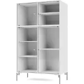 Montana - Ripple III Vitrinenschrank, Chrom / new white