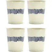 Serax - Feast Tasse, 330 ml, weiß / blau gestreift (4er-Set)