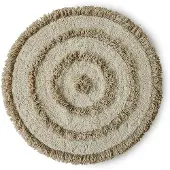 HK Living - runde Badezimmermatte, Ø 80 cm, cream