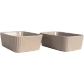 Sagaform 2er-Set: Mini-Ofenformen ''Flora'' in Beige - (B)12,5 x (H)4,5 x (T)9 cm - onesize