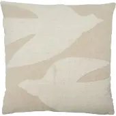 House Doctor HDFly Kissenbezug, creme/weiß, 50 x 50 cm - , Beige, Stoff / Textil
