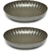 Serax - Inku Teller, Ø 19 cm tief, grün (2er-Set)