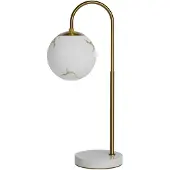By Rydens Bellagio Tischleuchte 60 cm Messing-weiß