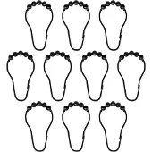 Mette Ditmer Duschvorhangringe Aqua Haken Black (10er Set)