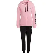 Adidas Damen Essentials Logo French Terry Trainingsanzug Light Pink/Schwarz